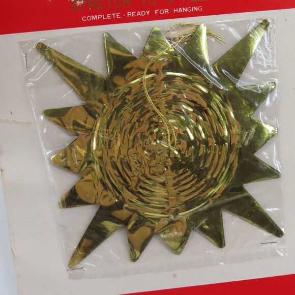 VTG Shiny Brite Christmas Garland Gold Foil 9 Feet Made in Japan Retro NEW Xmas - Picture 3 of 7